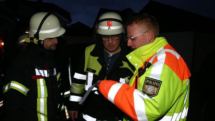 Einsatz in Unterlauter wegen eines Waschmaschinenbrandes Foto: Martin Rebhan