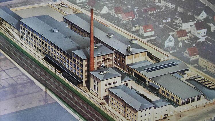 Das Piasten Werk in Forchheim in einer Luftbildaufnahme aus dem Jahre 1960.