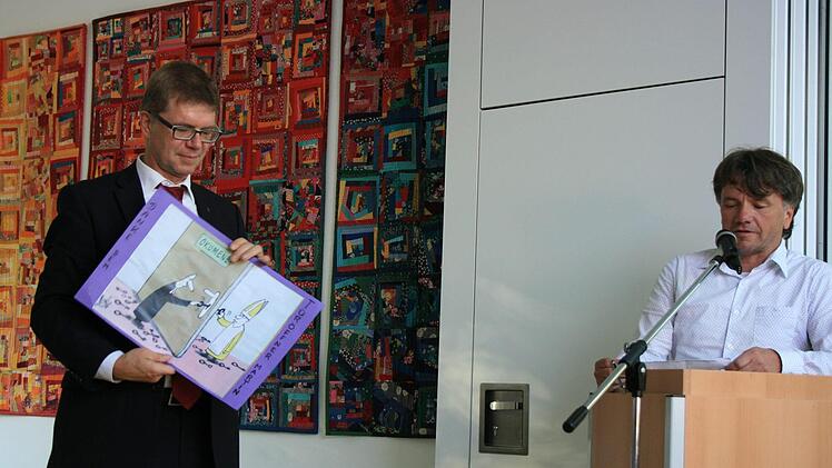 Herzliche Worte fand Pastoralreferent Martin F&ouml;rtsch f&uuml;r Martin Gundermann. Foto: Maria L&ouml;ffler