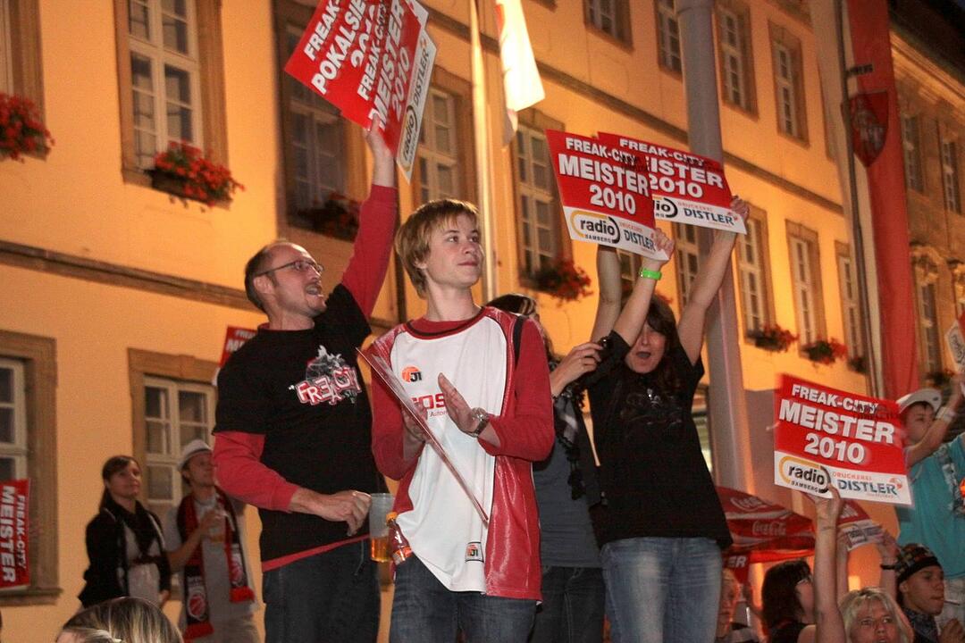 Meisterfeier Brose Baskets Bamberg Maxplatz