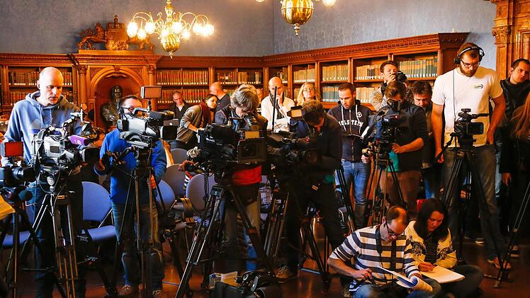 Pressekonferenz in Bamberg. Foto: Matthias Hoch