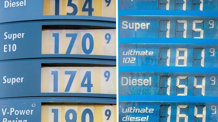 Es ist noch gar nicht so lange her, da bewegten sich die Spritpreise in ganz anderen Regionen ... Foto: dpa