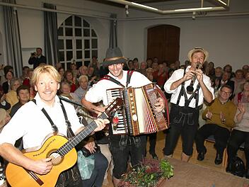 Die Frankenbeidl brachten die Kutscherhalle mit ihren lustigen und frechen fränkischen Liedern zum Brodeln. Foto: Michael Stelzner