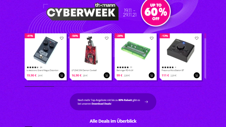 Cyber Week 2021 im Musikhaus Thomann