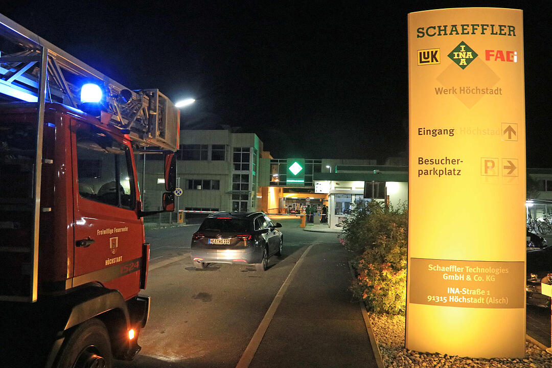 Feuerwehreinsatz bei INA-Schaeffler in Höchstadt