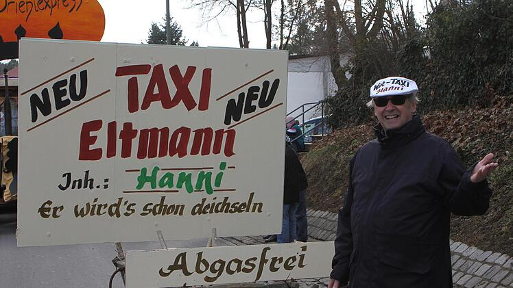 Kein Taxi-Unternehmen mehr in Eltmann - da springt Hanni sofort ein und das auch noch abgasfrei.