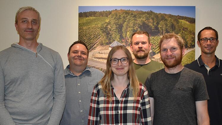 Der Vorstand: (von links) Rainer Keller (Beisitzer), Marco Röthein (Beisitzer), Ilona Gößmann-Schmitt (Kassier), Sebastian Greubel (2. Vorsitzender), Lorenz Neder(1. Vorsitzender) und Alexander Unsleber (Kassier).