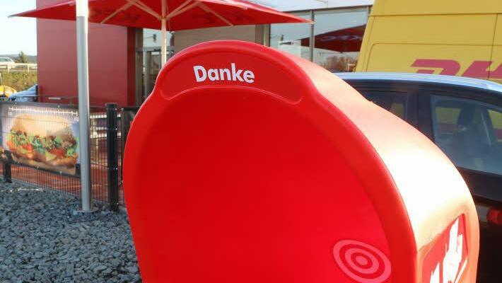 Die Mülleimer sind ziemlich groß.