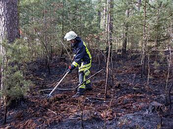 Nach den Löscharbeiten suchten die Feuerwehrleute noch nach versteckten Glutnestern. Fotos: News5/Bauer