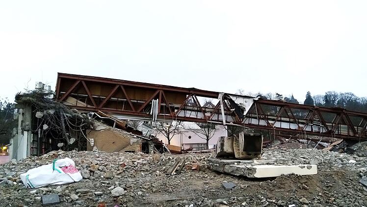 Impressionen vom Abriss der Coburger Angerhalle: 2. März 2019Foto: Jochen Berger