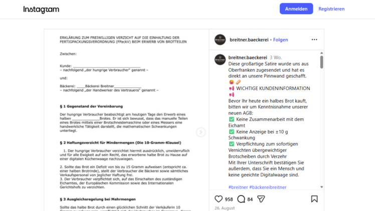 Screenshot Erkl&auml;rung B&auml;ckerei Breitner