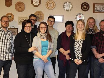 Die neue Führungsriege beim Musikzug (von links): Steffen Fröhlich, Elisabeth Helfrich, Erick Nietsch, Monika Kleinheinz, Marlon Benkert, Karina Gundelach, Sandra Kleinheinz, Katharina Müller und Tobias Fröhlich. Sebastian Schmitt