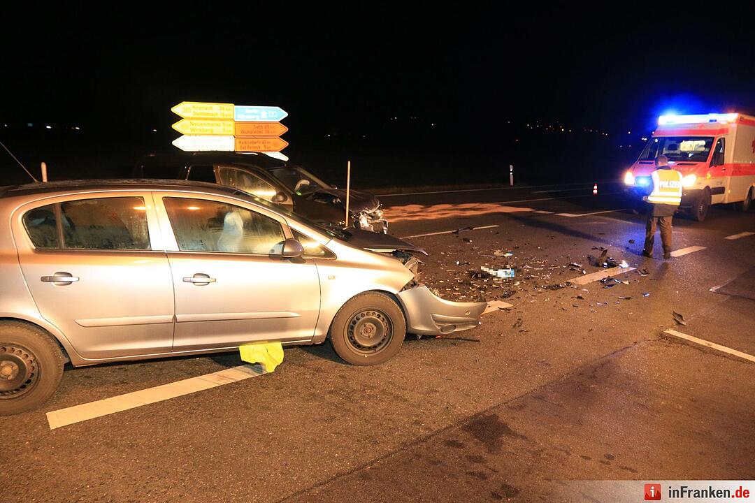 Frontalkollision auf B303 bei Himmelkron