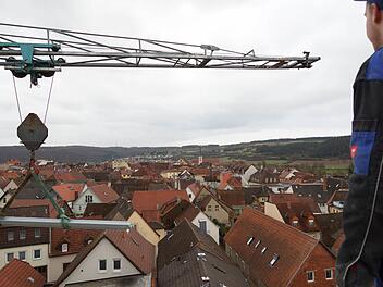 Blick vom obersten Podest auf die Altstadt. Foto: Arkadius Guzy
