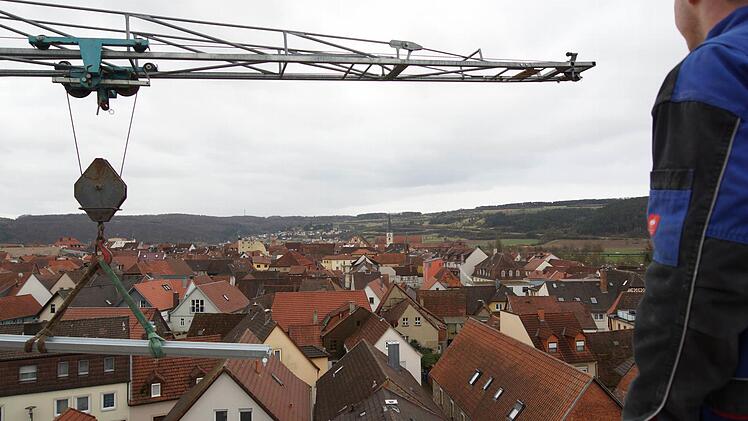 Blick vom obersten Podest auf die Altstadt. Foto: Arkadius Guzy