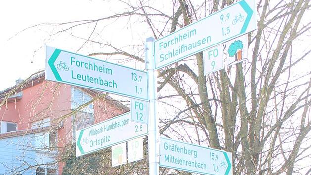 Die Radwegeschilder im Kreis Forchheim wurden auf den neuesten Stand gebracht. Foto: Landratsamt Forchheim