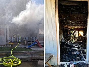 Brand in Doppelhaushälfte in Untersiemau