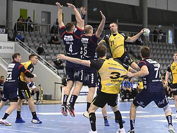 Gemeinsam mit Kreisläufer Justin Kurch war Florian Billek wieder einmal einer der besten Coburger. Das Heimspiel gegen die SG Flensburg-Handewitt ging mit 25:29 am Ende dennoch verloren.