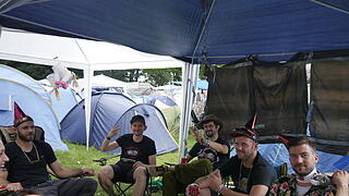 Zeltplatz bei Rock im Park am Freitag