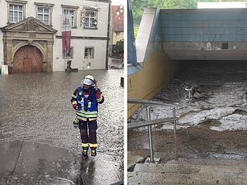 In M&uuml;nnerstadt wurde die Feuerwehr am Dienstag (14. Juli 2026) zu einer mit Wasser und Hagel vollgelaufenen Fu&szlig;g&auml;ngerunterf&uuml;hrung gerufen.
