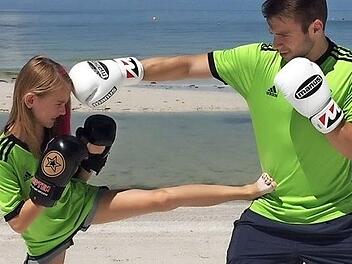 Jule Greul und Vincent Schorn in Florida  Foto: Privat