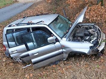 In diesem Mitsubishi verungl&uuml;ckte ein Autofahrer aus dem Landkreis Bamberg am Samstag.  Foto: Merzbach/News5
