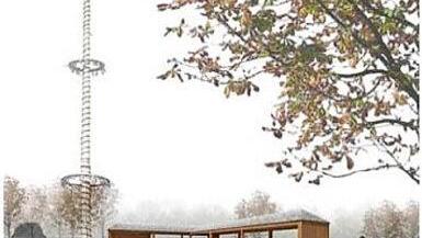 Das Höllein-Gelände könnte mit einer teilseitig offenen Loggia bebaut werden; das schlug der Architekt Franz Hirschmann den Gemeinderäten vor. Graphik: Gemeinde Redwitz