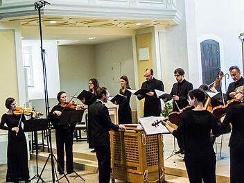 Das "Ensemble 1684" aus Leipzig unter der Leitung von Gregor Meyer gastierte in der Coburger Morizkirche. Foto: Jochen Berger