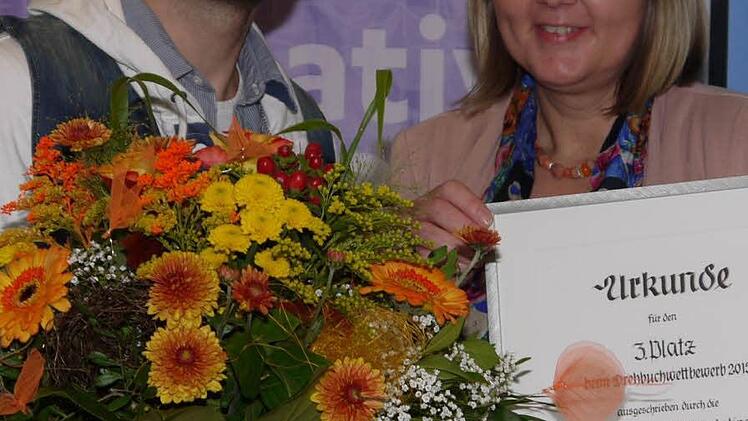 Platz 3: Tilman Braun, mit Bürgermeisterin Birgit Weber.