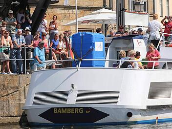 Die blauen Dixie-Klos an Bord der Bamberger Ausflugsschiffe sollen in der nächsten Saison der Vergangenheit angehören. Foto: RiegerPress