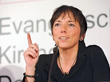 Bischöfin Käßmann, die nicht bei allen beliebt ist