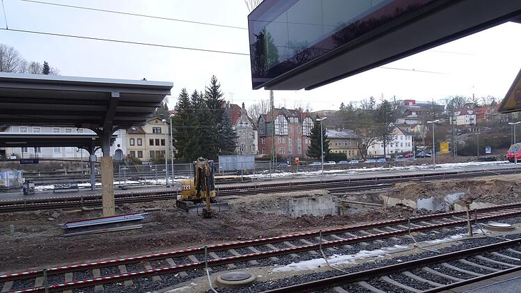 Impressionen von der Baustelle Bahnhof Coburg: Anfang Februar 2017Foto: Jochen Berger