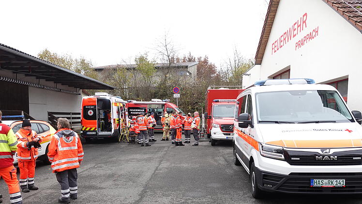 Vermisstensuche im Ha&szlig;furter Stadtteil Prappach am 3.12.2022