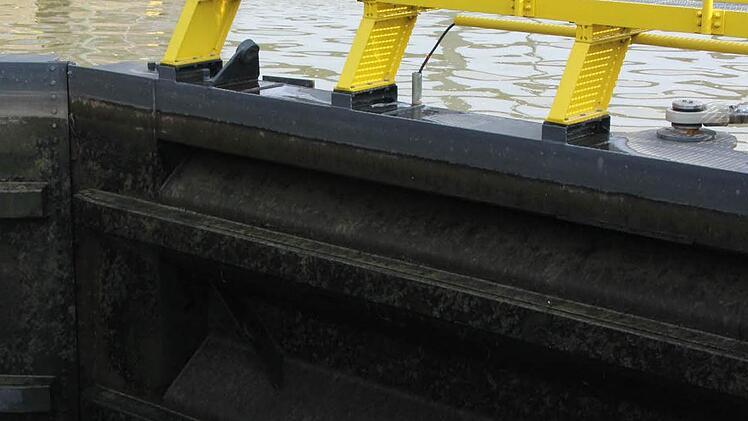 3,31 Meter beträgt der Unterschied der Wasserstände in der Staustufe Marktbreit.