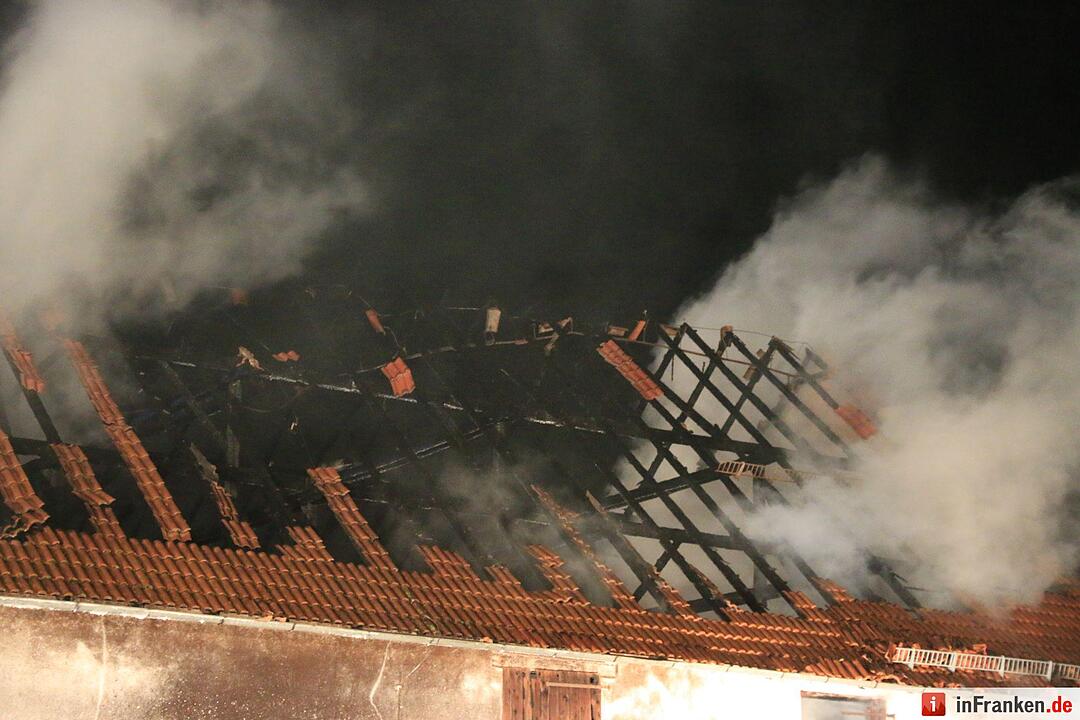 Scheunenbrand in Reundorf bei Lichtenfels
