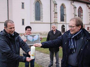Moderator Thomas Eschenbacher (rechts) und Koordinator Manfred Müller (von links) mit Monika Hufnagel und Andreas Wacker