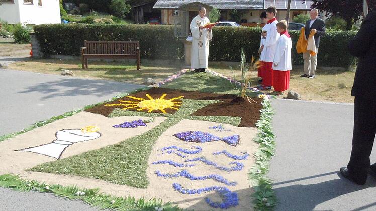 In Unterpreppach zierte dieses Bild den Bildstock am Ruppacher Weg.