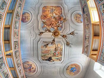 Die Fechheimer Kirche vor der Renovierung als Panoramabild, das mit einer speziellen Technik aufgenommen wurde, um einen 360 Grad Rundumblick zu ermöglichen. Foto: Klaus Dieter Bätz