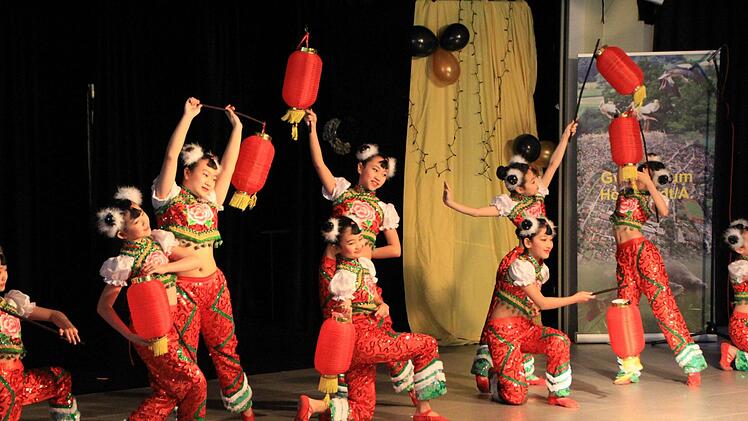 Junge chinesische Künstlerinnen gaben am Höchstadter Gymnasium einen Einblick in ihre Kultur.  Foto: Andreas Dorsch