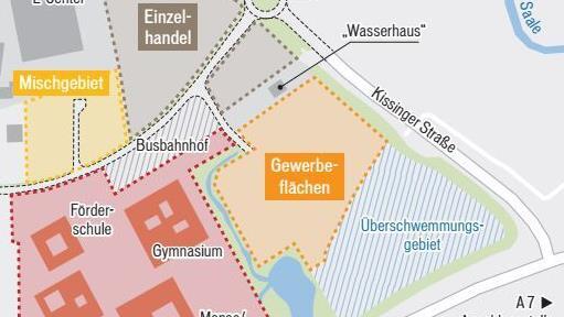 So sieht die Bauleitplanung für den Bereich Hochstein-Süd aus: Das künftige Schulzentrum macht etwa die Hälfte des Geländes aus.