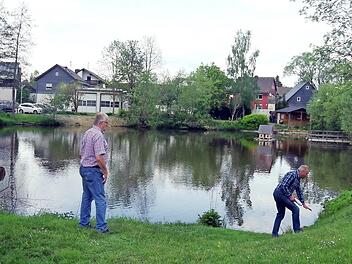 Das komplette Umfeld des Reichenbacher Teichs soll attraktiver gestaltet werden. Hierfür unternahm der Gemeinderat mit Verantwortlichen des Obst- und Gartenbauvereins eine Besichtigung.  Foto: Heike Schülein