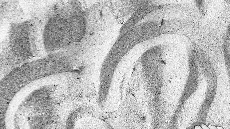 1. Preis  Jugendthema "Blickwinkel": "Spuren im Sand" fotografiert von Sarah Schramm