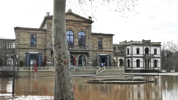 Land unter vor Bad Kissingens Spielbank.