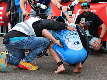 Lange mit Verletzungspech beim der Challenge Roth 2024