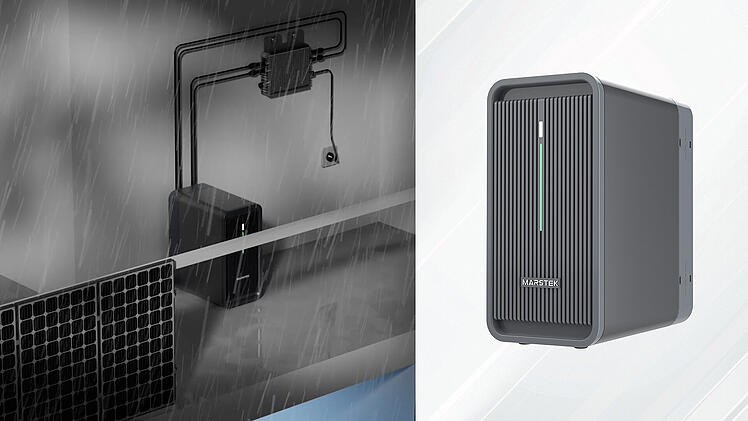Dank der IP65-Zertifizierung ist der Stromspeicher Marstek B2500-D für den Außeneinsatz geeignet.