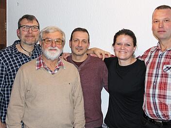 Die Bewerber: Dieter Brand (3-fach genannt), Bernhard Herterich (3x), Jürgen Gock (2x), Edgar Röder (2x) und Melanie Schießer (2x). Foto: Hilmar Ruppert