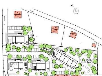 Inmitten einer parkähnlichen Anlage an der Sophienstraße ist das Servicewohnen in Untersiemau geplant.