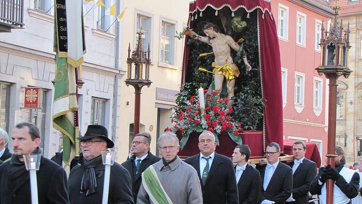 Das Bamberger Prozessionsjahr wird sonst mit der Sebastiani-Prozession am Sonntag nach dem 20. Januar eröffnet. Heuer fällt diese coronabedingt aus.   Archivfoto: Udo Scherzer