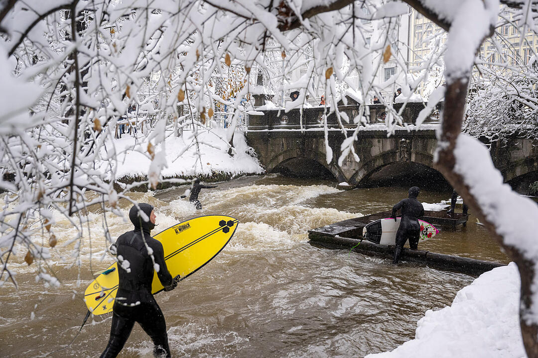 Wintereinbruch in Süddeutschland - München