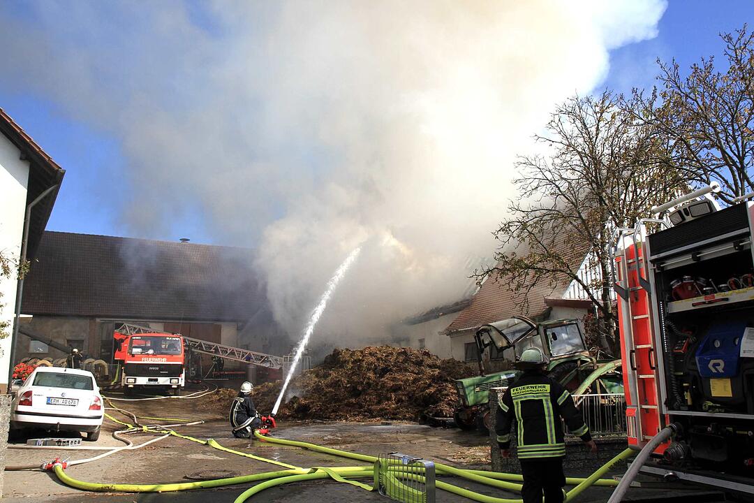 Brand in Schweinestall in Herzogenaurach